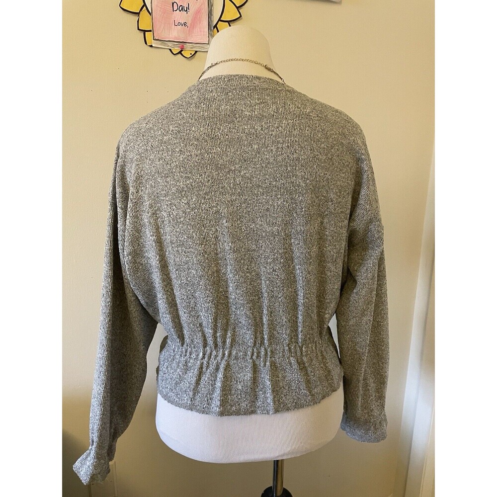 Zara Women’s Grey Jumper Sweater Pullover Crew Neck Long Sleeve Size S - Picture 2 of 7